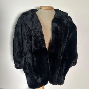Vintage Sheared Mink Stole Black Barclay Furs MINT